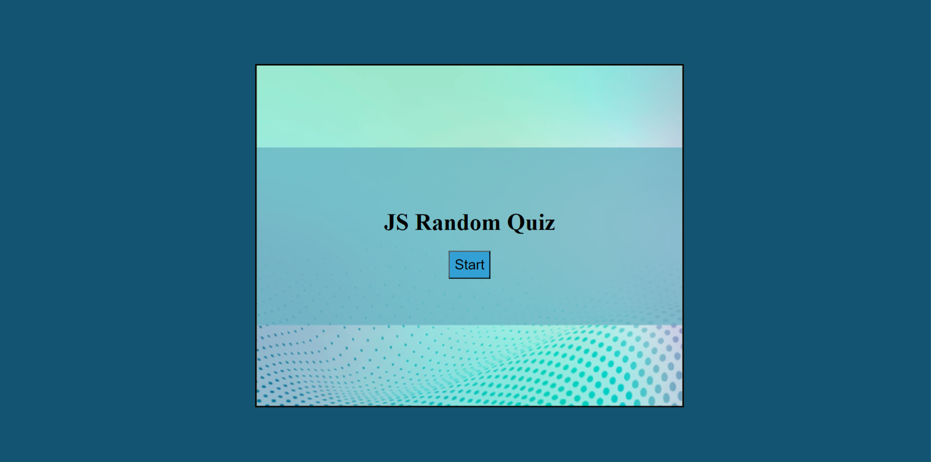 JS Random Quiz website screenshot